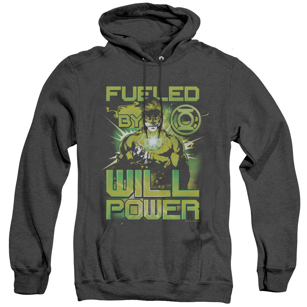 Green Lantern Fueled Heather Mens Hoodie Black