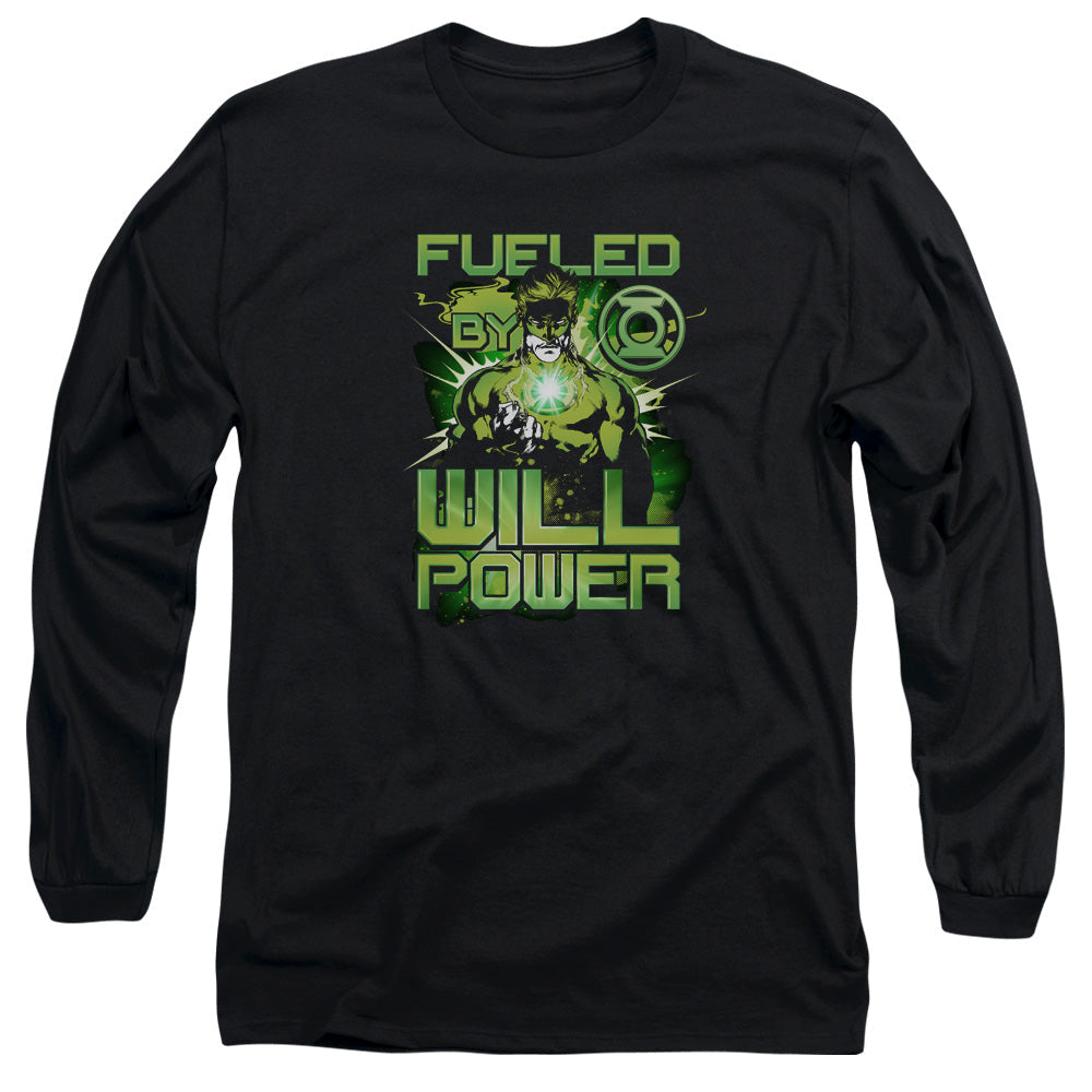 Green Lantern Fueled Mens Long Sleeve Shirt Black Officially Licensed