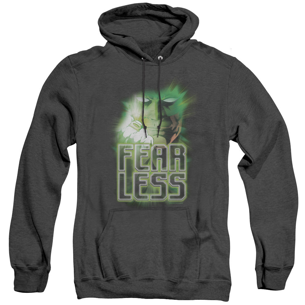 Green Lantern Fearless Heather Mens Hoodie Black