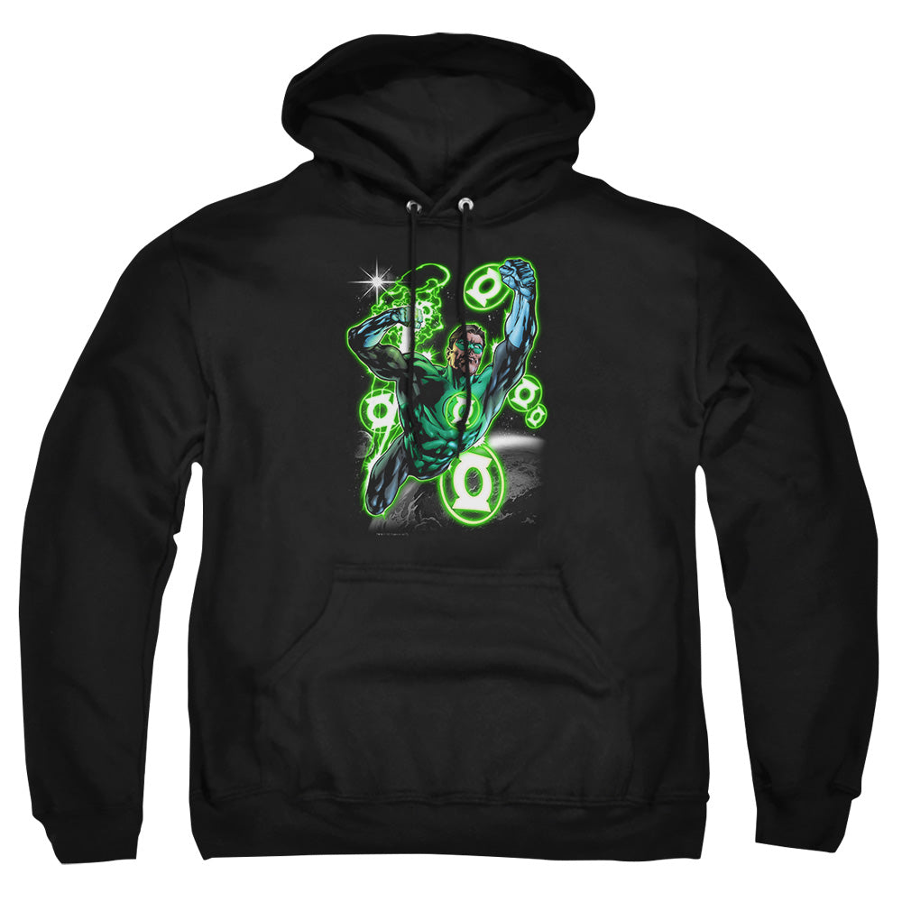 Green Lantern Earth Sector Mens Hoodie Black