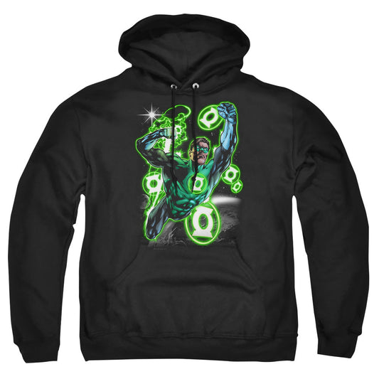 Green Lantern Earth Sector Mens Hoodie Black