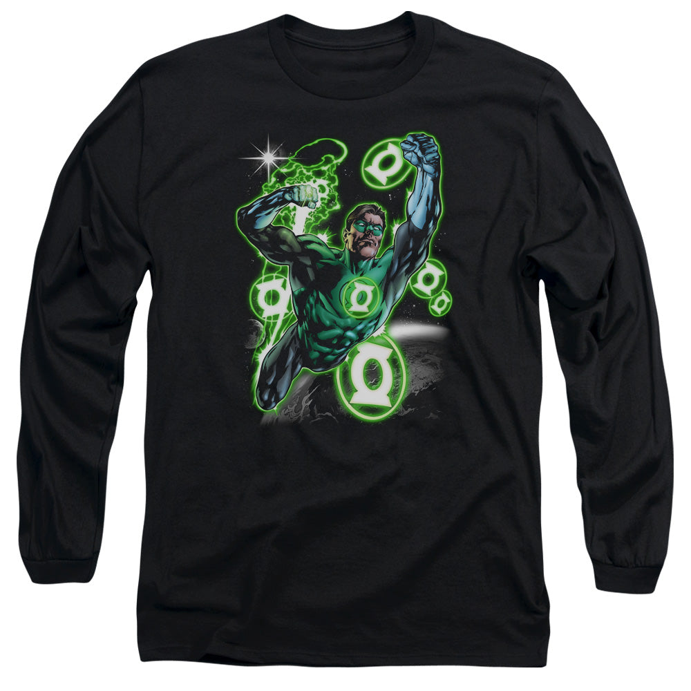 Green Lantern Earth Sector Mens Long Sleeve Shirt Black Officially Licensed