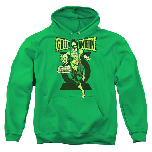 Green Lantern Retro Oath Mens Hoodie Kelly Green