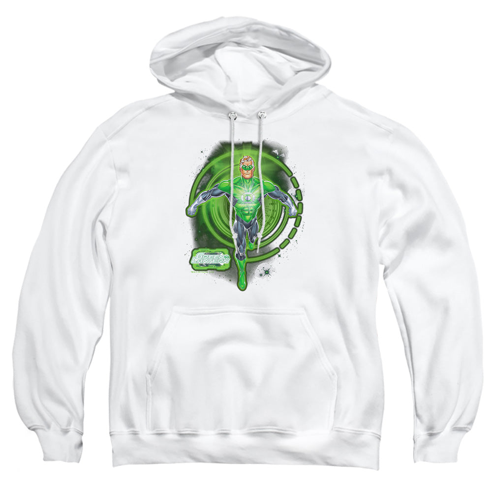 Green Lantern Inked Mens Hoodie White
