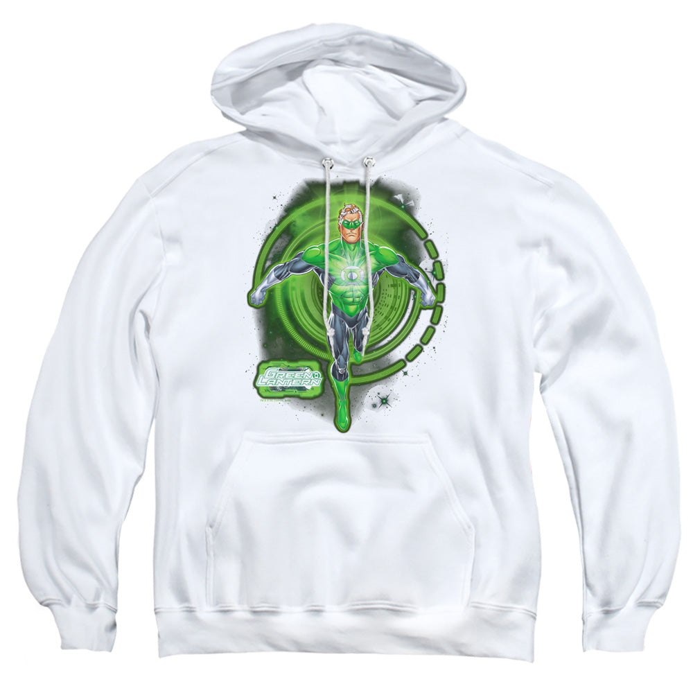 Green Lantern Inked Mens Hoodie White