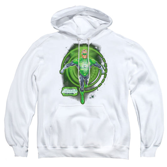 Green Lantern Inked Mens Hoodie White