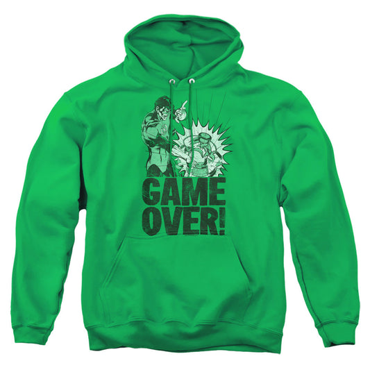 Green Lantern Game Over Mens Hoodie Kelly Green