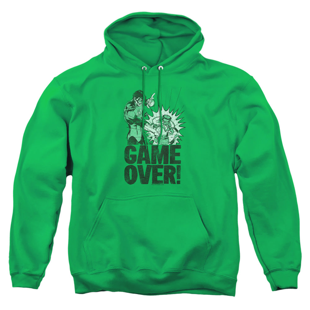 Green Lantern Game Over Mens Hoodie Kelly Green
