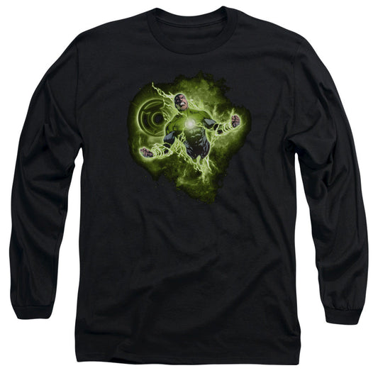 Green Lantern Lantern Nebula Mens Long Sleeve Shirt Black Officially Licensed