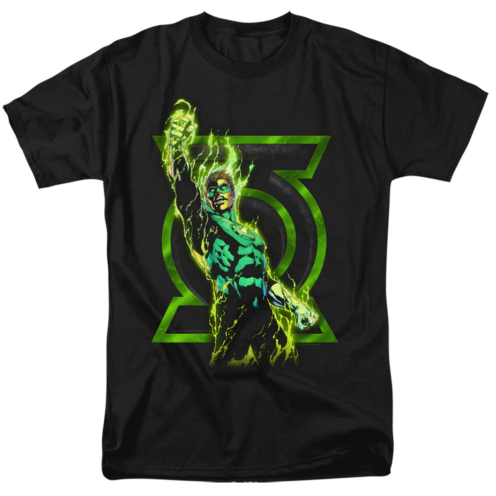 Green Lantern Fully Charged Mens T Shirt Black