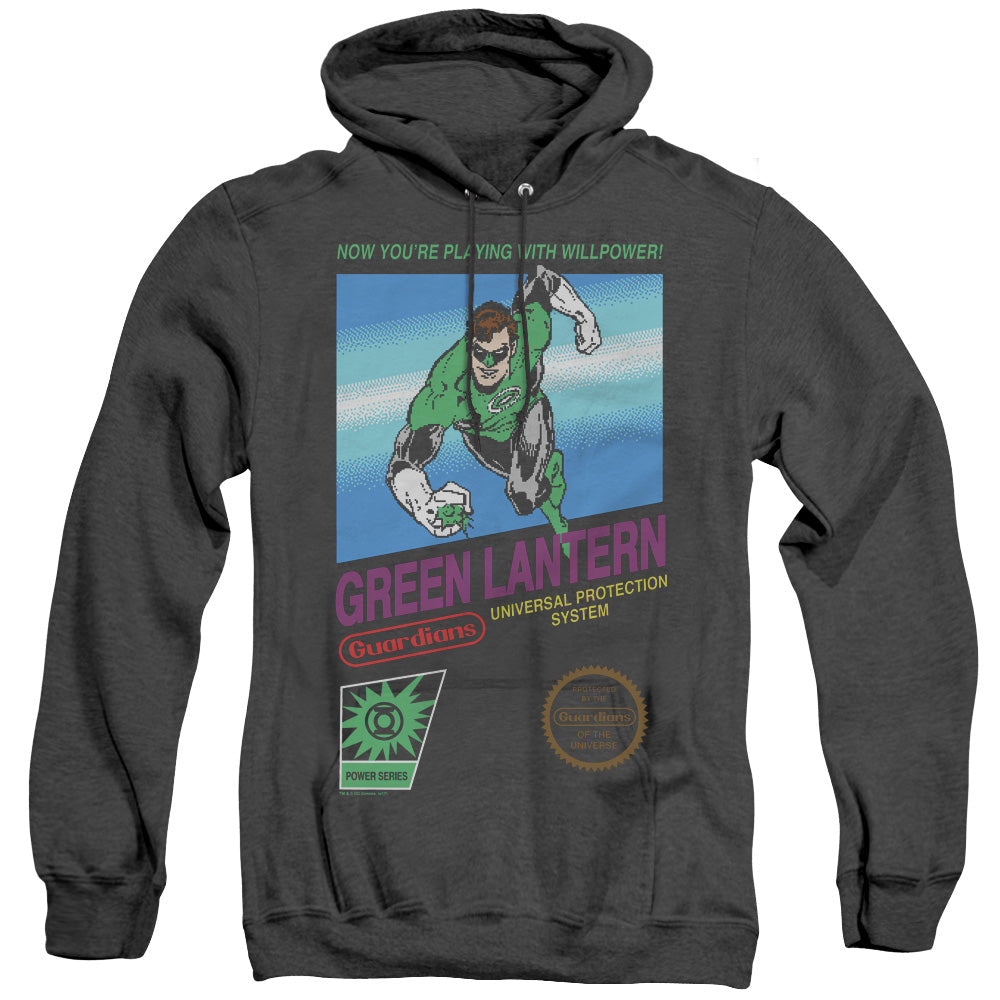Green Lantern Box Art Heather Mens Hoodie Black