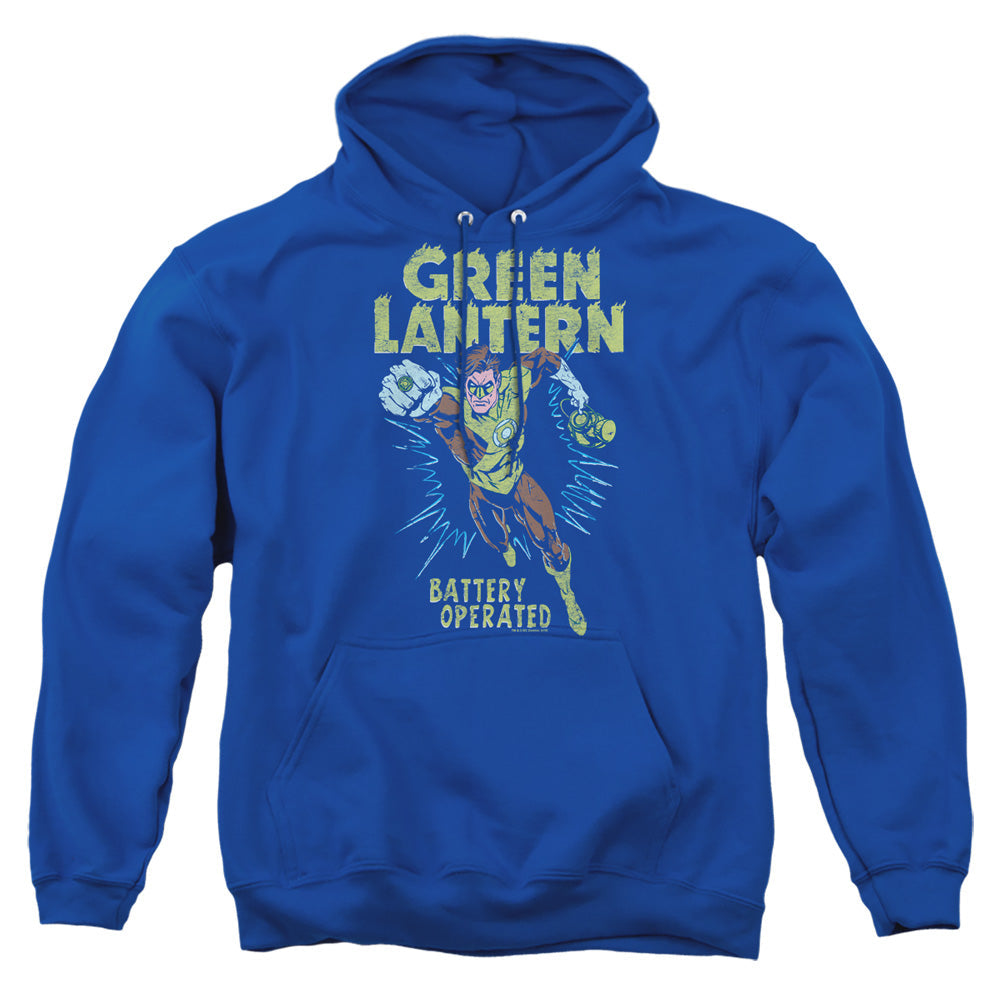 Green Lantern Fully Charged Mens Hoodie Royal Blue