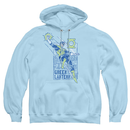 Green Lantern City Watch Mens Hoodie Light Blue