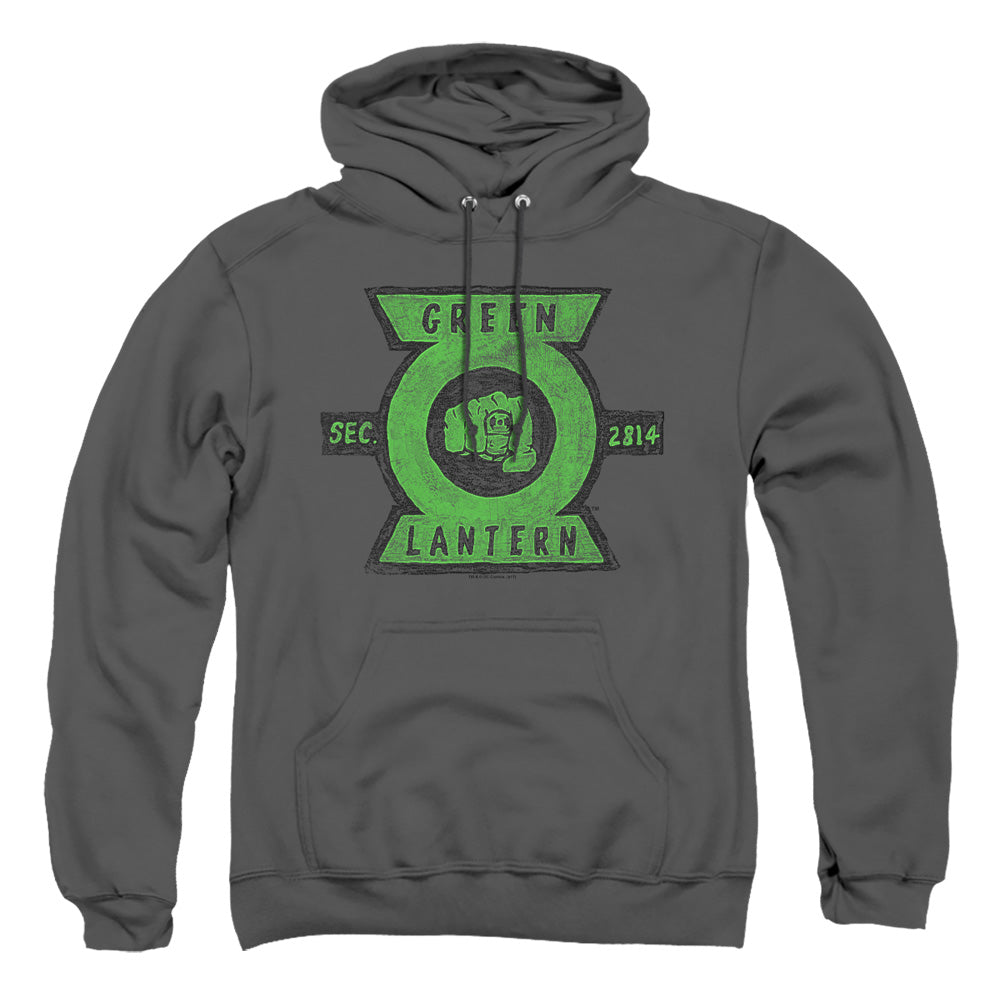 Green Lantern Section Mens Hoodie Charcoal
