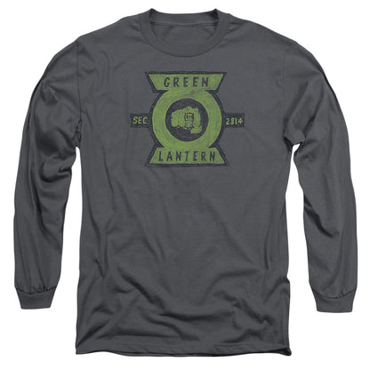 Green Lantern Section Mens Long Sleeve Shirt Charcoal Officially Licensed