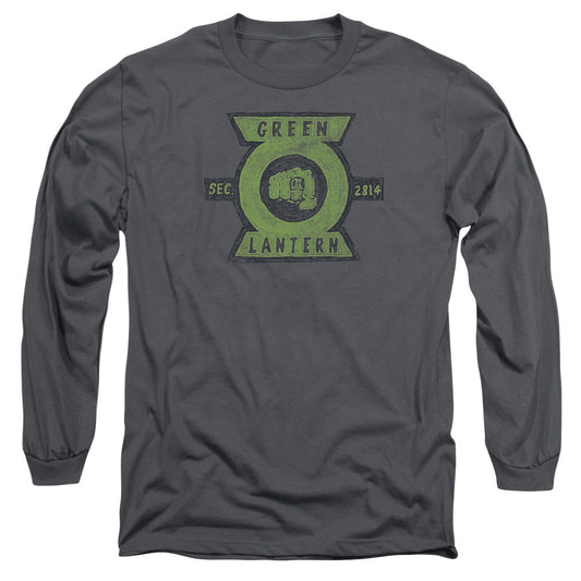 Green Lantern Section Mens Long Sleeve Shirt Charcoal Officially Licensed
