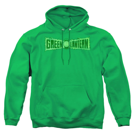 Green Lantern Flame Logo Mens Hoodie Kelly Green