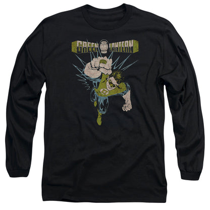 Green Lantern Powerful Mens Long Sleeve Shirt Black Officially Licensed