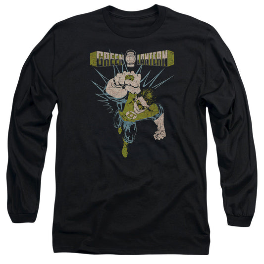 Green Lantern Powerful Mens Long Sleeve Shirt Black Officially Licensed