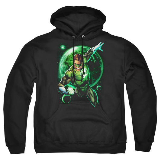 Green Lantern Galaxy Glow Mens Hoodie Black