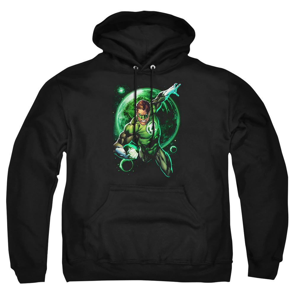 Green Lantern Galaxy Glow Mens Hoodie Black