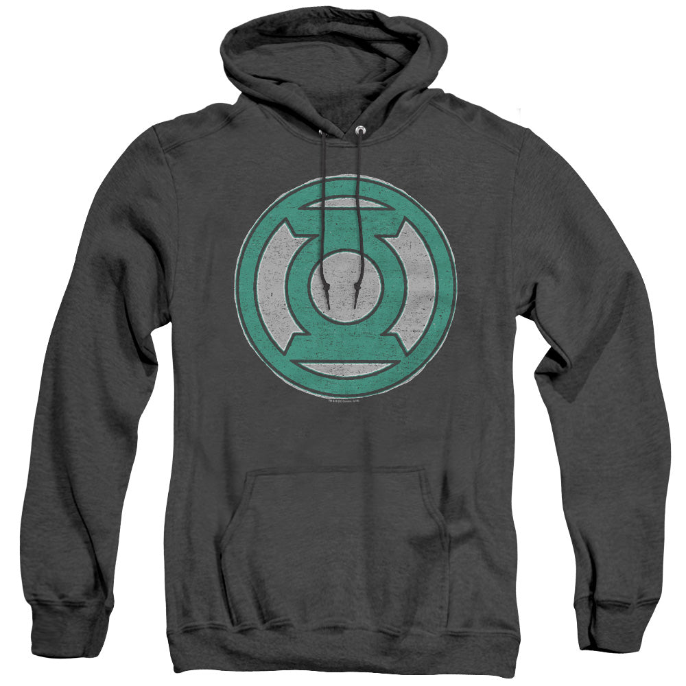 Green Lantern Hand Me Down Heather Mens Hoodie Black