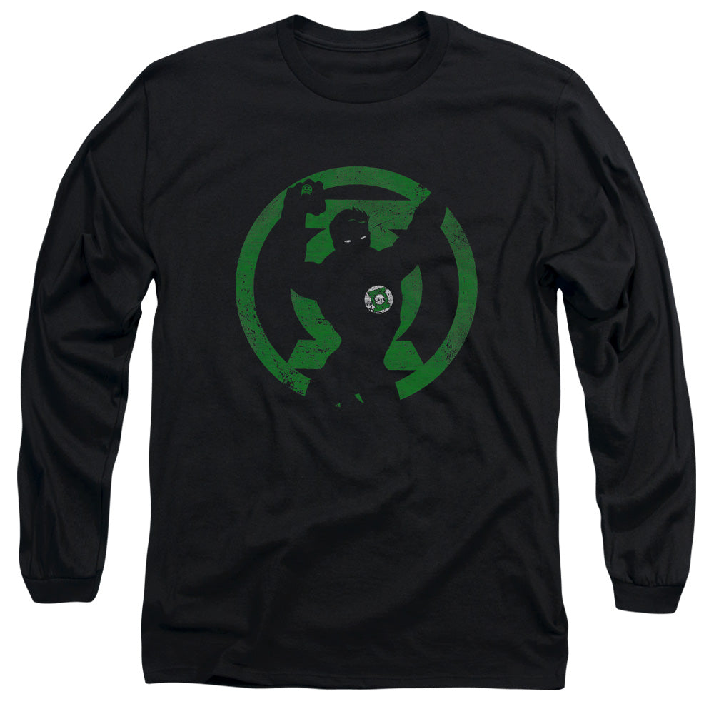Dc Gl Symbol Knockout Mens Long Sleeve Shirt Black Officially Licensed