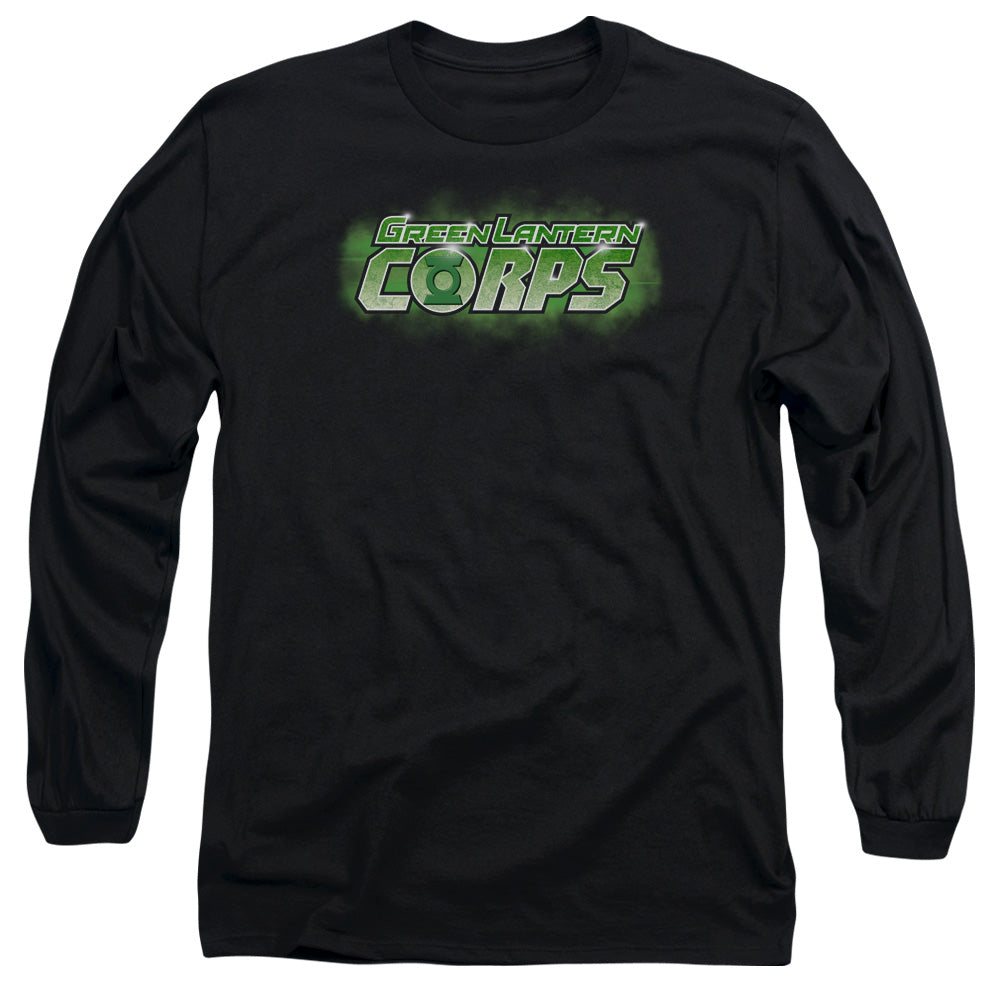 Green Lantern Gl Corps Title Mens Long Sleeve Shirt Black Officially Licensed