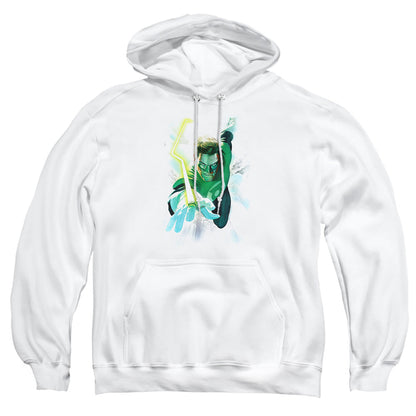Green Lantern Clouds Mens Hoodie White