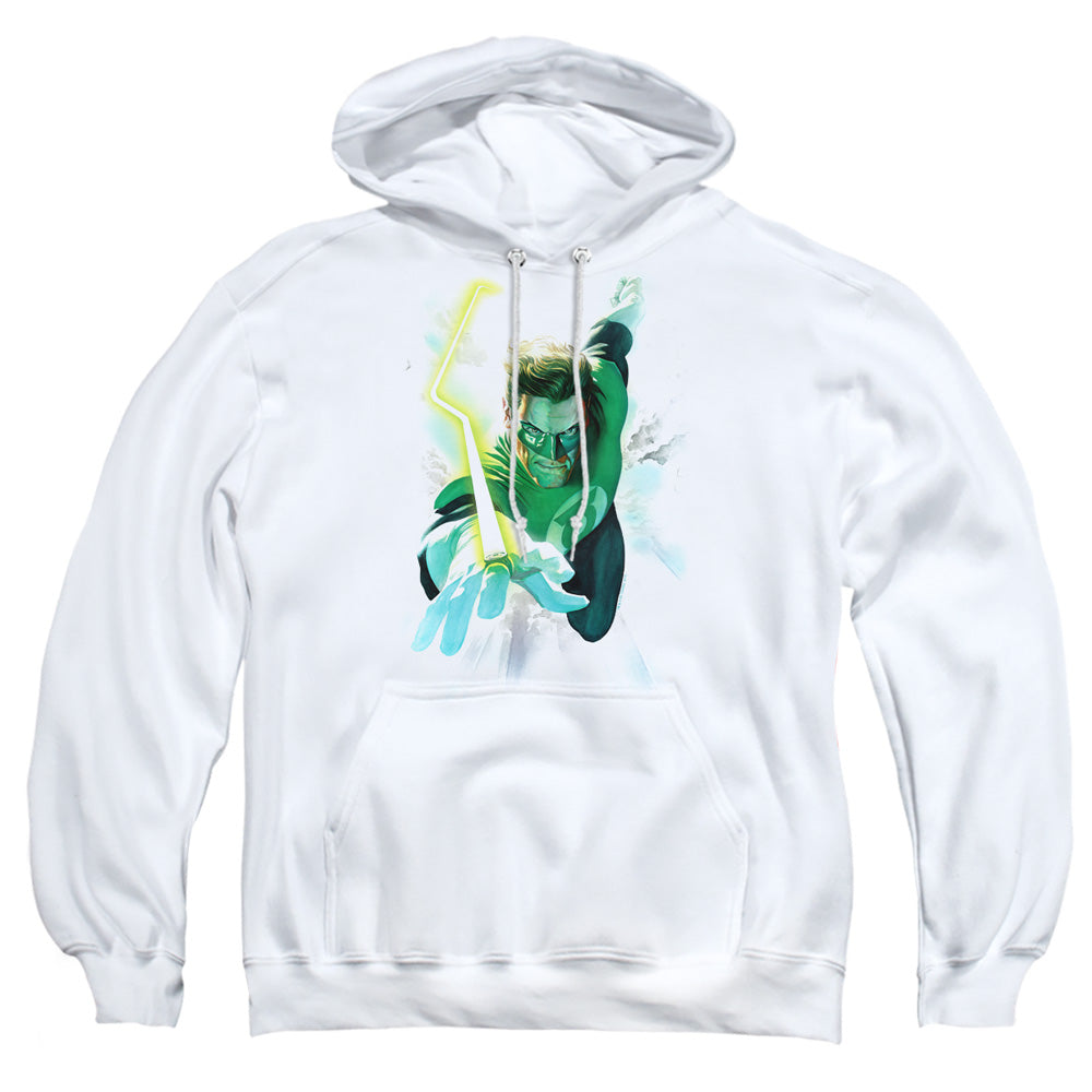 Green Lantern Clouds Mens Hoodie White