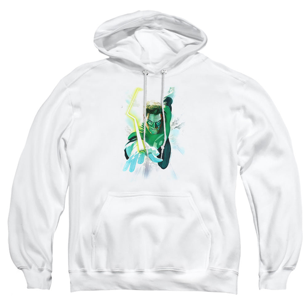 Green Lantern Clouds Mens Hoodie White