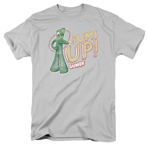 Gumby Gums Up Mens T Shirt Silver