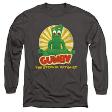 Load image into Gallery viewer, Gumby Optimist Mens Long Sleeve Shirt Charcoal Officially Licensed
