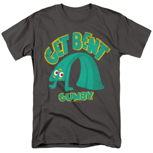Gumby Get Bent Mens T Shirt Charcoal
