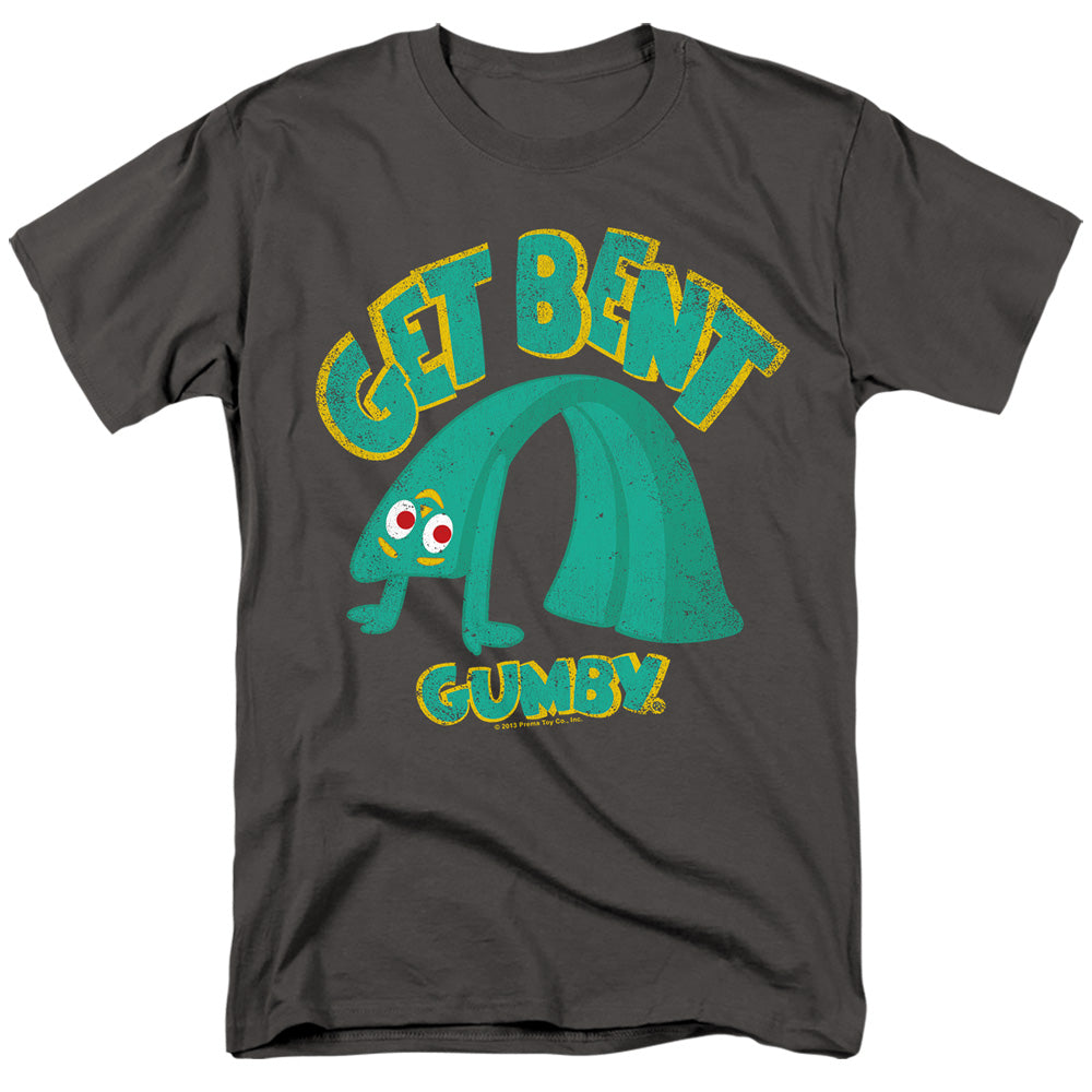 Gumby Get Bent Mens T Shirt Charcoal