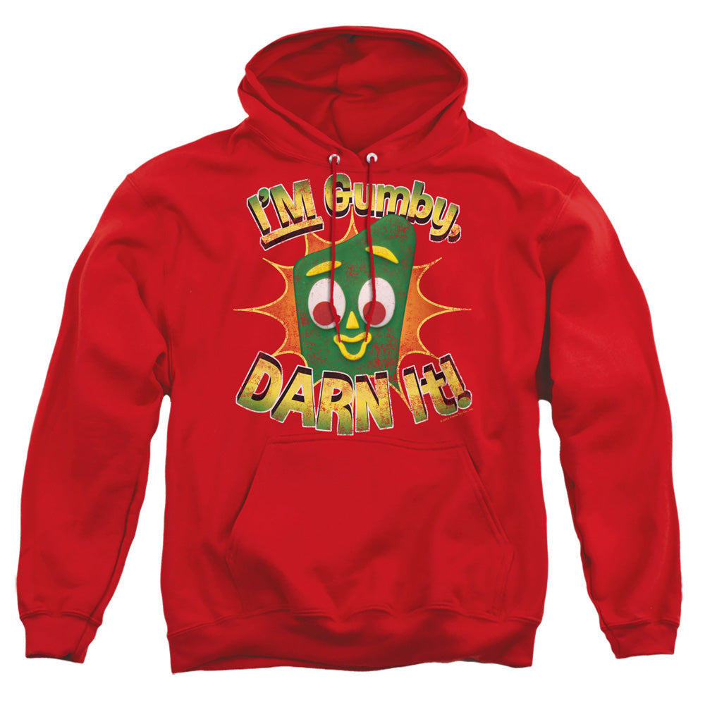 Gumby Darn It Mens Hoodie Red