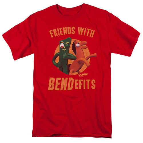 Gumby Bendefits Mens T Shirt Red