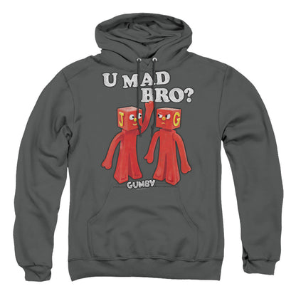 Gumby U Mad Bro Mens Hoodie Charcoal