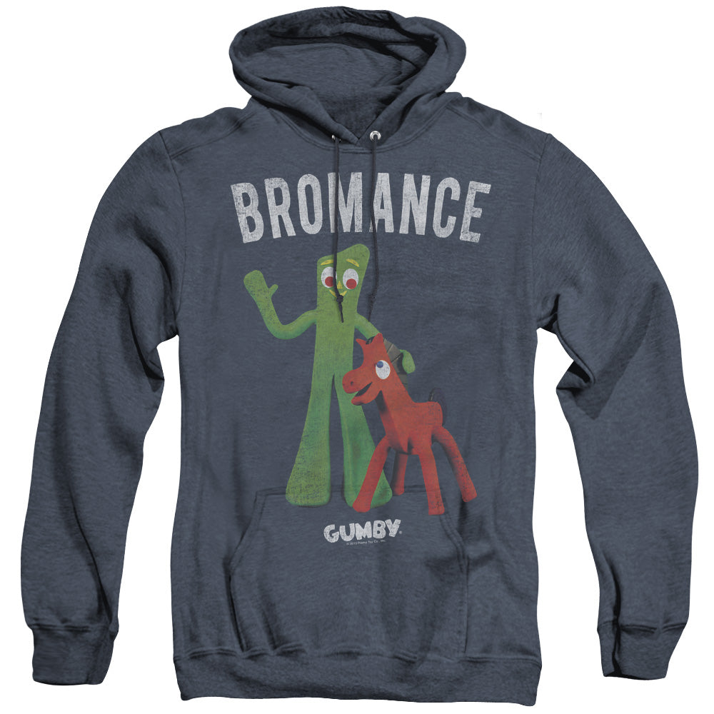 Gumby Bromance Heather Mens Hoodie Navy