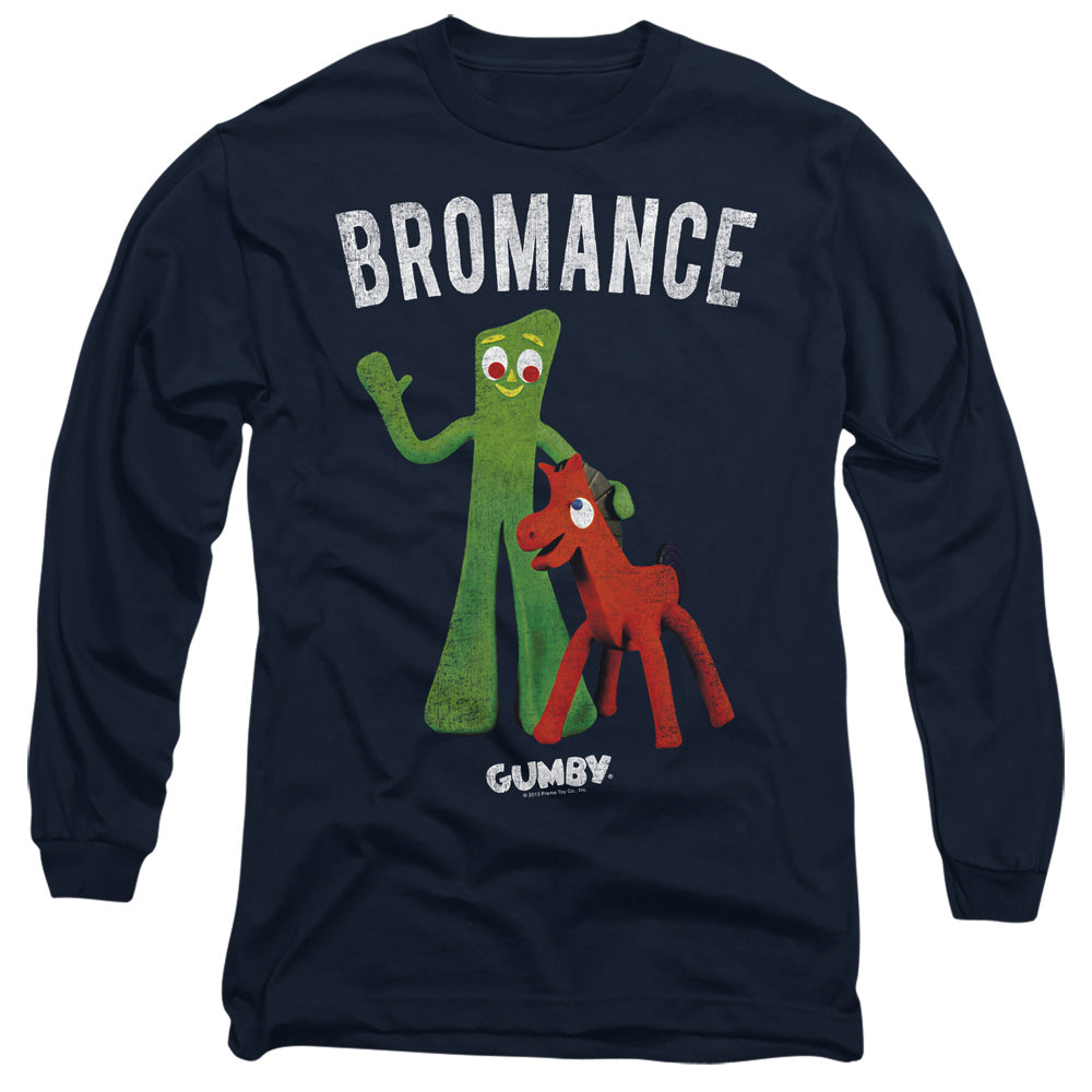 Gumby Bromance Mens Long Sleeve Shirt Navy Officially Licensed