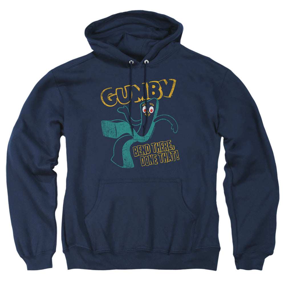 Gumby Bend There Mens Hoodie Navy