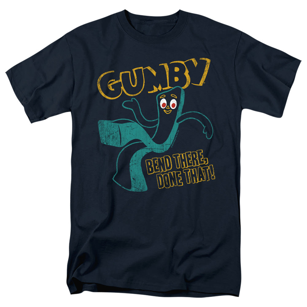 Gumby Bend There Mens T Shirt Navy