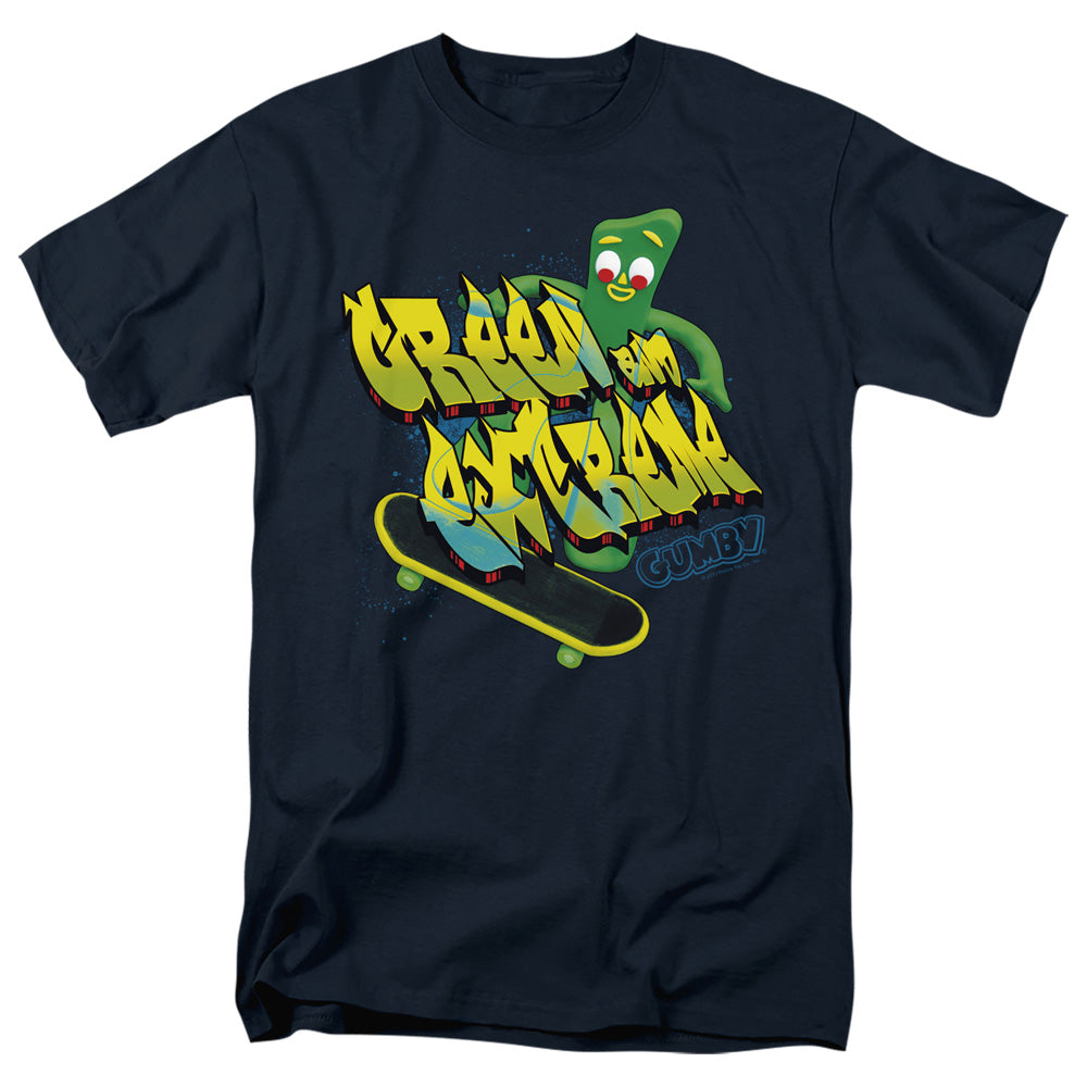 Gumby Green And Extreme Mens T Shirt Navy