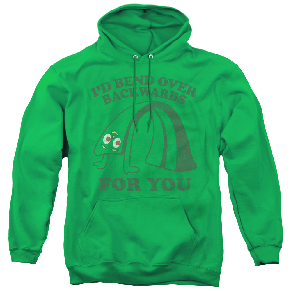 Gumby Bend Backwards Mens Hoodie Kelly Green