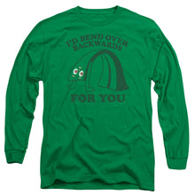 Load image into Gallery viewer, Gumby Bend Backwards Mens Long Sleeve Shirt Kelly Green Officially Licensed
