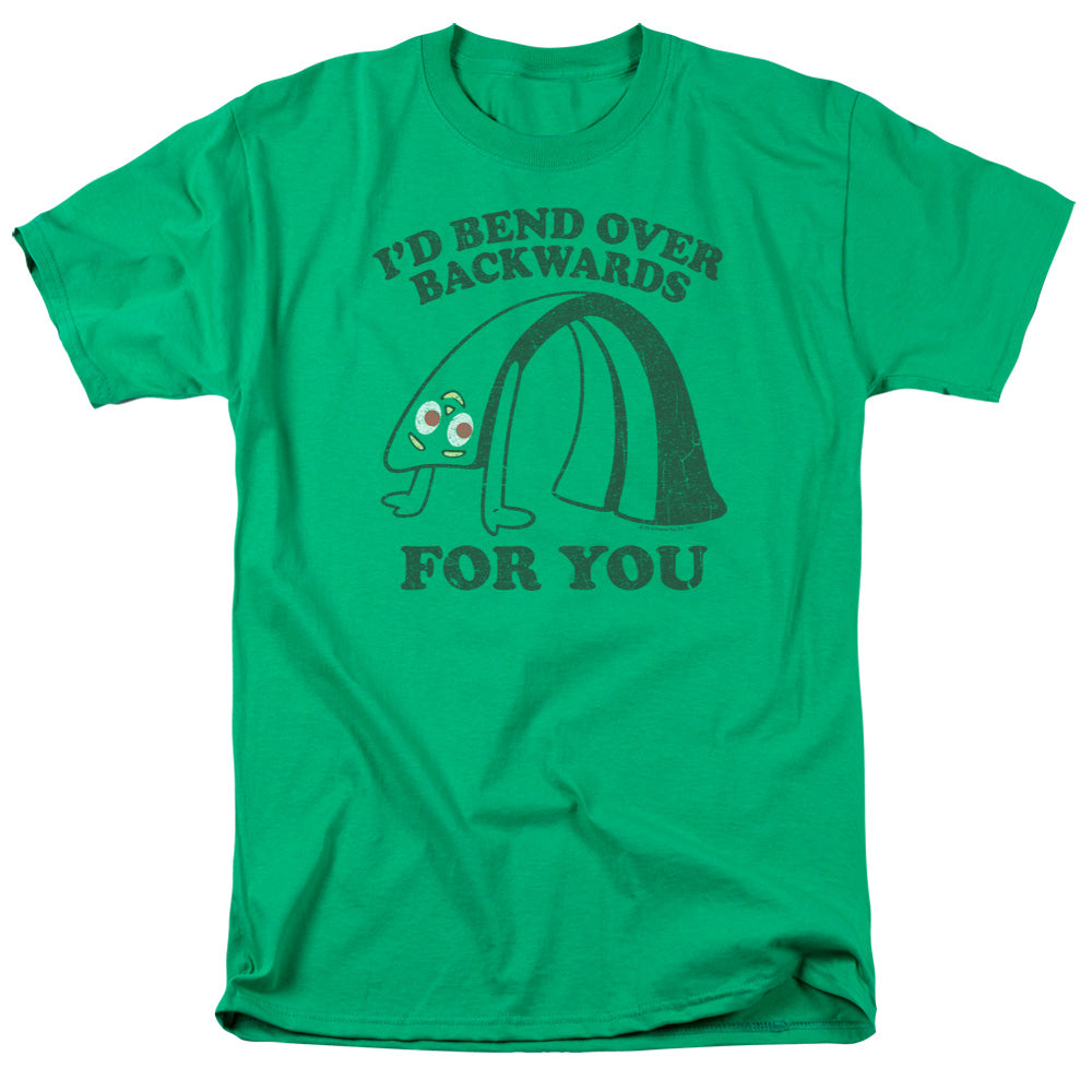 Gumby Bend Backwards Mens T Shirt Kelly Green