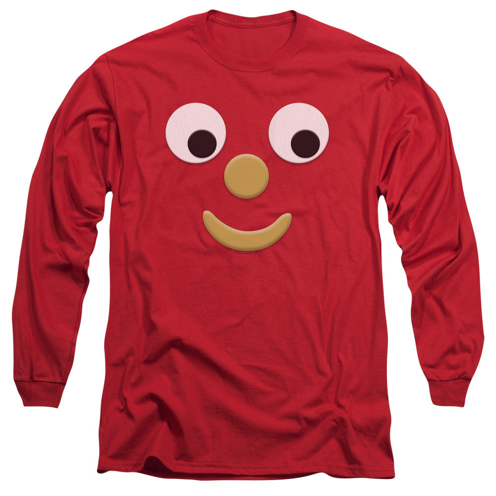 Gumby Blockhead J Mens Long Sleeve Shirt Red Officially Licensed
