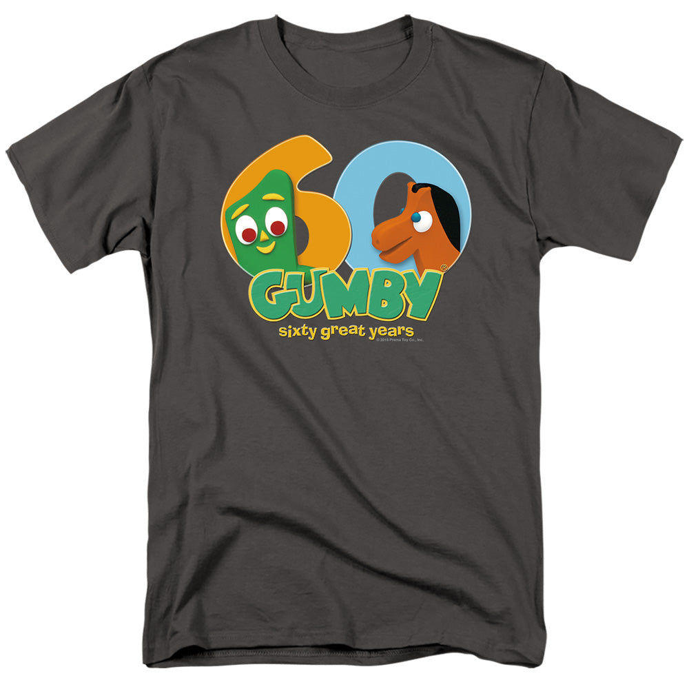 Gumby 60Th Mens T Shirt Charcoal