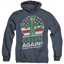 Load image into Gallery viewer, Gumby For President Heather Mens Hoodie Navy
