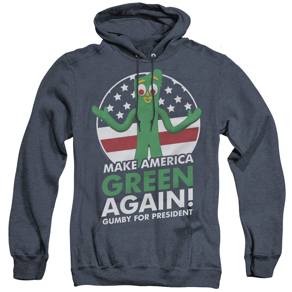 Gumby For President Heather Mens Hoodie Navy